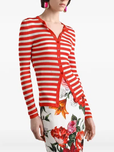 Dolce & Gabbana Striped Viscose Cardigan