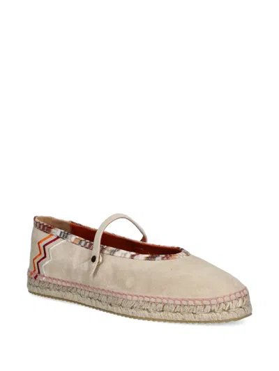 Missoni Viscose-blend Espadrilles With Zigzag Pattern In Neutral