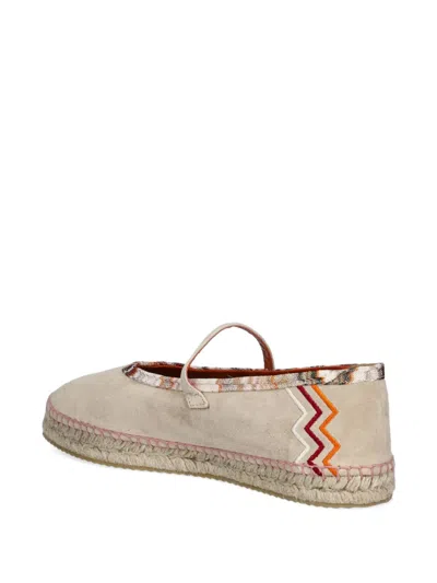 Missoni Viscose-blend Espadrilles With Zigzag Pattern In Neutral