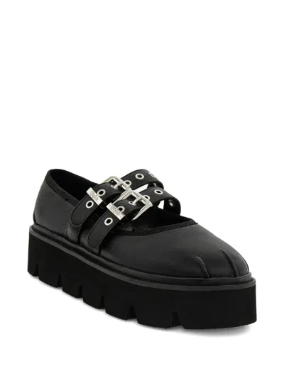 Buffalo Darya Mary Ts Ballet Flats In Black