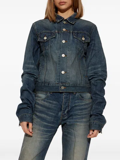 Balenciaga Fitted Denim Jacket Chest Pockets