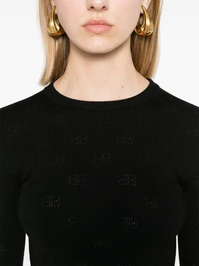 Balenciaga Bb-pattern Open-knit Jumper