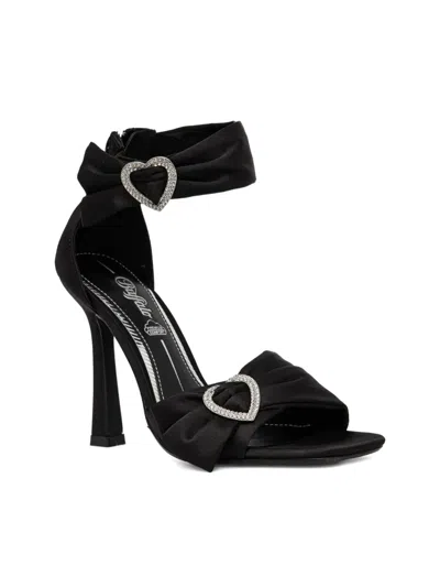 Buffalo 110mm Fairy Chic Heart Sandals In Black