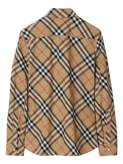 Burberry Cotton Shirt With Check Motif