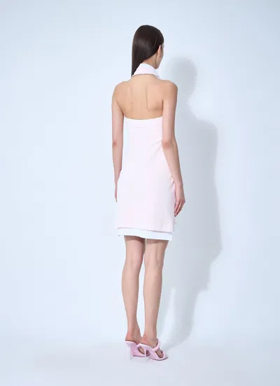 Alexander Wang Layered Polo Mini Halter Dress In White