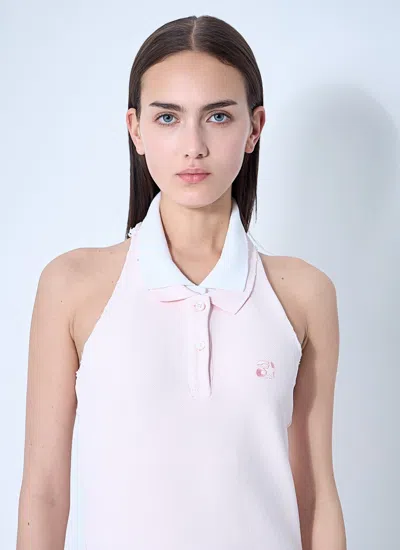 Alexander Wang Layered Polo Mini Halter Dress In White