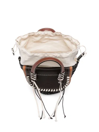 Cuba Lab 'habanera Fringes Ebony' Brown Tote Bag In Neutral