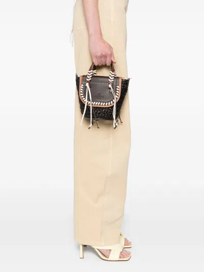 Cuba Lab 'habanera Fringes Ebony' Brown Tote Bag In Neutral