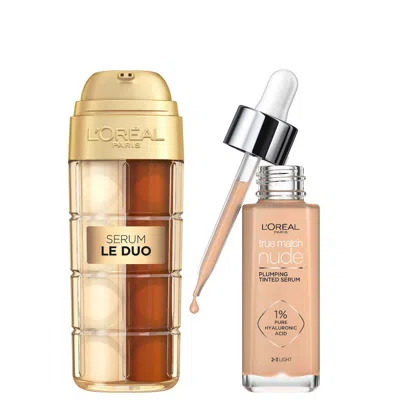 L'oréal Paris Age Perfect Serum Le Duo 30ml & True Match Tinted Serum 30ml Bundle (various Shades) - 2-3 Light