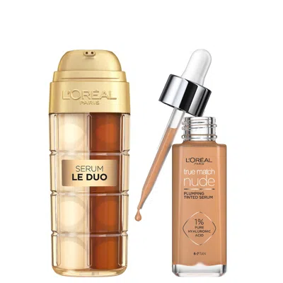 L'oréal Paris Age Perfect Serum Le Duo 30ml & True Match Tinted Serum 30ml Bundle (various Shades) - 7 Tan