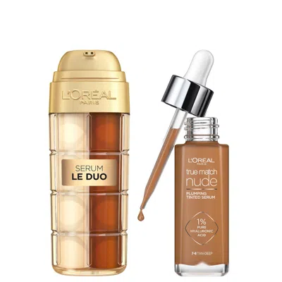 L'oréal Paris Age Perfect Serum Le Duo 30ml & True Match Tinted Serum 30ml Bundle (various Shades) - 7-8 Tan Deep
