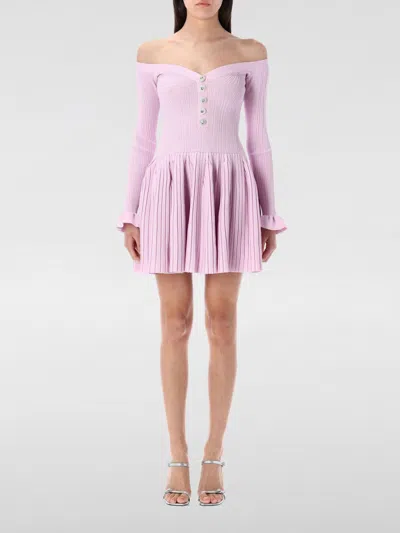 Self-portrait Self Portrait Lilac Viscose Blend Dress Women In Pink