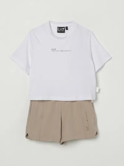 Ea7 Clothing Set  Kids Color White