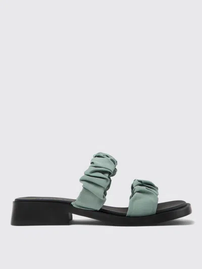 Camper Flat Sandal  Woman Color Green In Black
