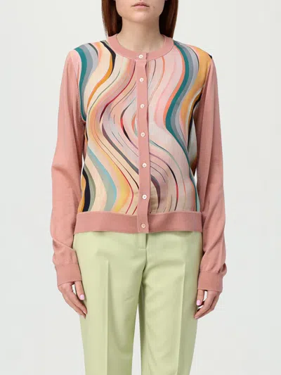 Ps By Paul Smith Ps Paul Smith Wool Striped Cardigan In Pink
