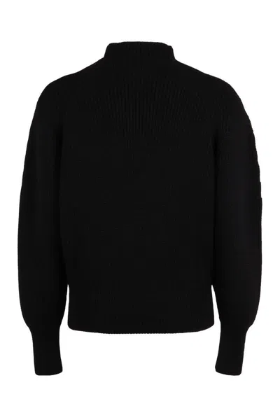 Ferragamo Ribbed Texture Wool Turtleneck Sweater