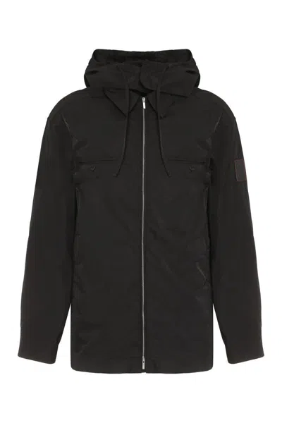 Ferragamo Technical Fabric Hooded Jacket For Men