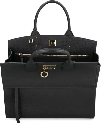 Shop Ferragamo Salvatore  Studio Soft Leather Handbag