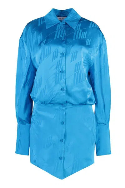 Attico Shirtdress Viscose Asymmetric Hem