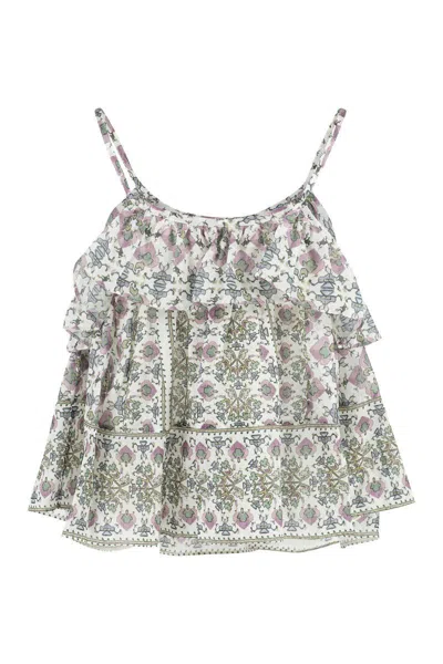 Isabel Marant Graphic-print Ruffled Camisole Top