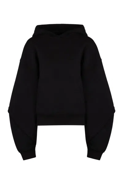 Mugler Hooded Organic Cotton Oversized Hoodie