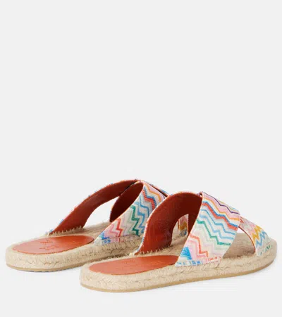 Missoni Harlow Zigzag Espadrille Slides In Multi