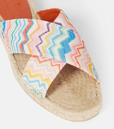 Missoni Harlow Zigzag Espadrille Slides In Multi
