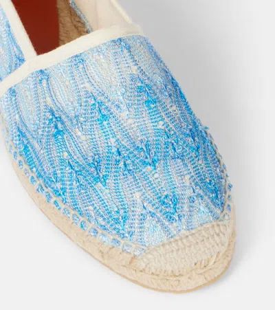 Missoni Elle Wave Embellished Espadrilles In Blue