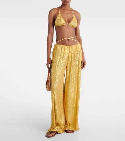 Norma Kamali Boyfriend Elephant Sweatpant In Gold