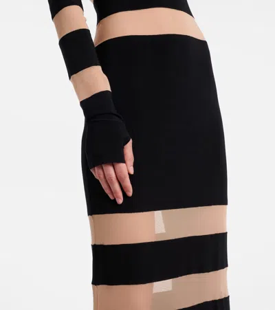 Norma Kamali Spliced Fishtail Dress In Multi