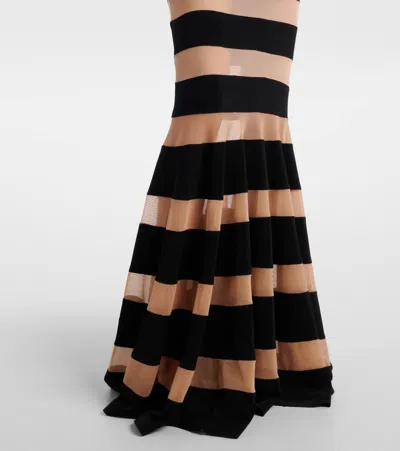 Norma Kamali Spliced Fishtail Dress In Multi