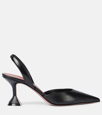 Amina Muaddi Women's Holly Leather Slingback Pumps