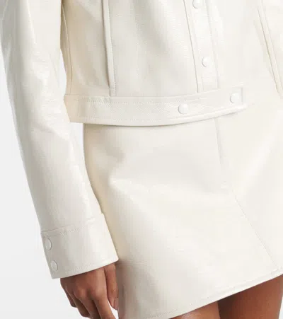 Courrèges Courreges Re Edition Jacket In Coated Cotton In Gold