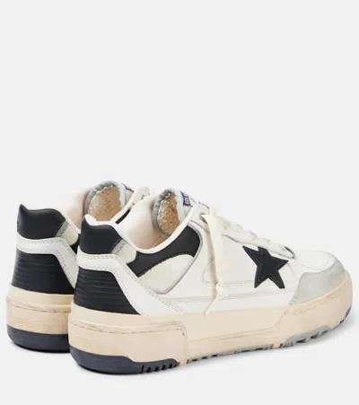 Golden Goose Forty2 Leather Sneakers With Black Star And Heel Tab