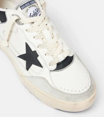 Golden Goose Forty2 Leather Sneakers With Black Star And Heel Tab