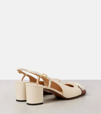 Valentino Slingback Valet Du Roi Pumps In Butter/tobacco In Nude