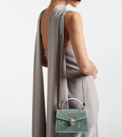 Bvlgari Serpenti Forever Mini Suede Tote Bag