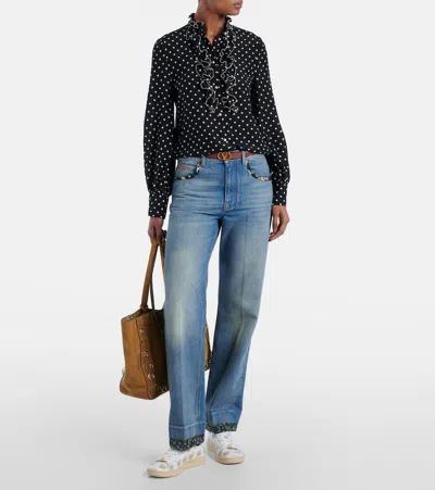 Valentino Artistic Maison Cat Leather Sneakers