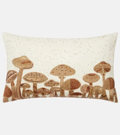 Jonathan Adler Botanist Mushroom Field Linen Cushion