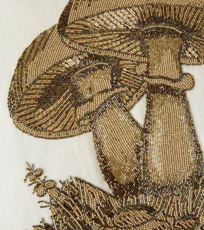 Jonathan Adler Botanist Mushrooms Large Linen Cushion