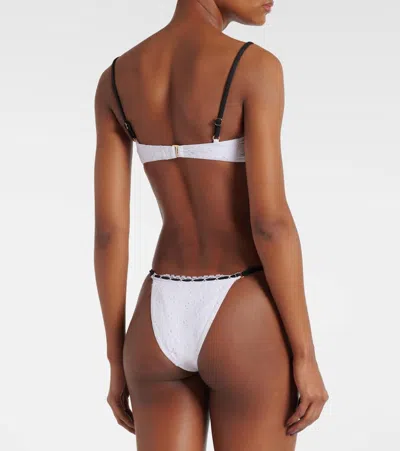 Same Broderie Anglaise Bikini Top In White