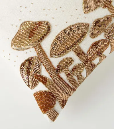 Jonathan Adler Botanist Mushroom Field Linen Cushion