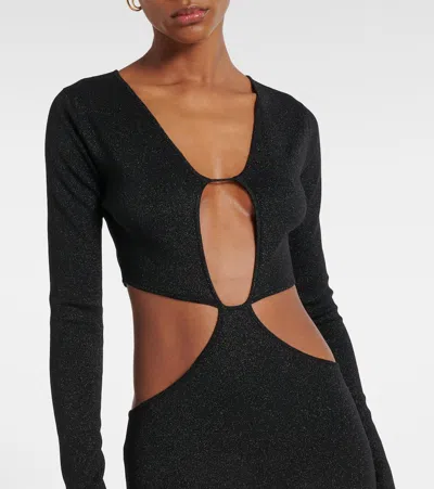 挖剪加长连衣裙