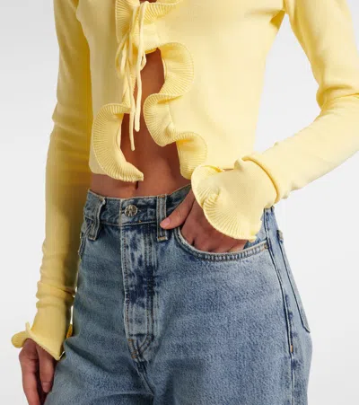 Same Ruffled Top In Yellow