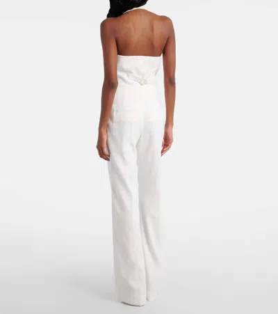 Veronica Beard Jude Linen Wide-leg Pant In White