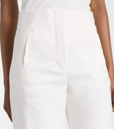 Veronica Beard Jude Linen Wide-leg Pant In White