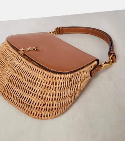 Saint Laurent Voltaire Mini Ysl Top-handle Bag In Bamboo And Calfskin