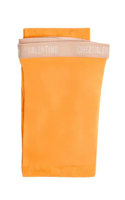 Valentino High-rise Tights In Orange