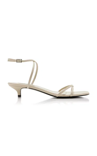 Totême 35mm Leather Crossover Sandals In Gold