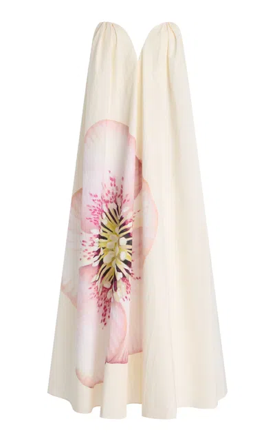 Significant Other Shiloh Floral Strapless Maxi Dress In White